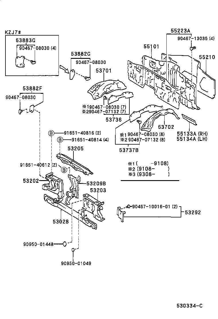 Exploded illustration 530334C