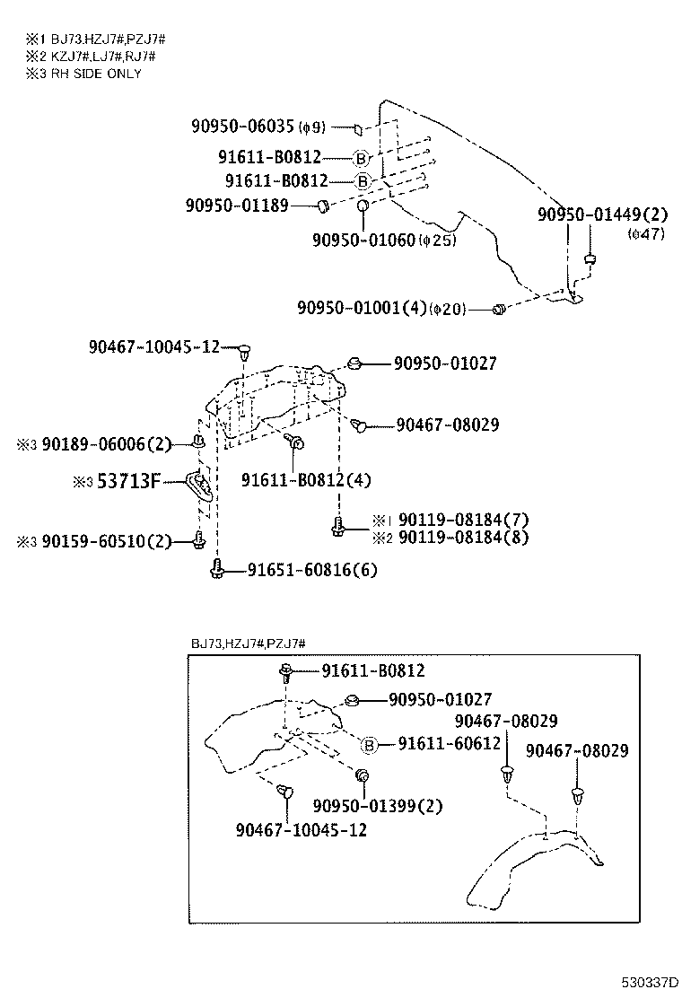 Exploded illustration 530337D