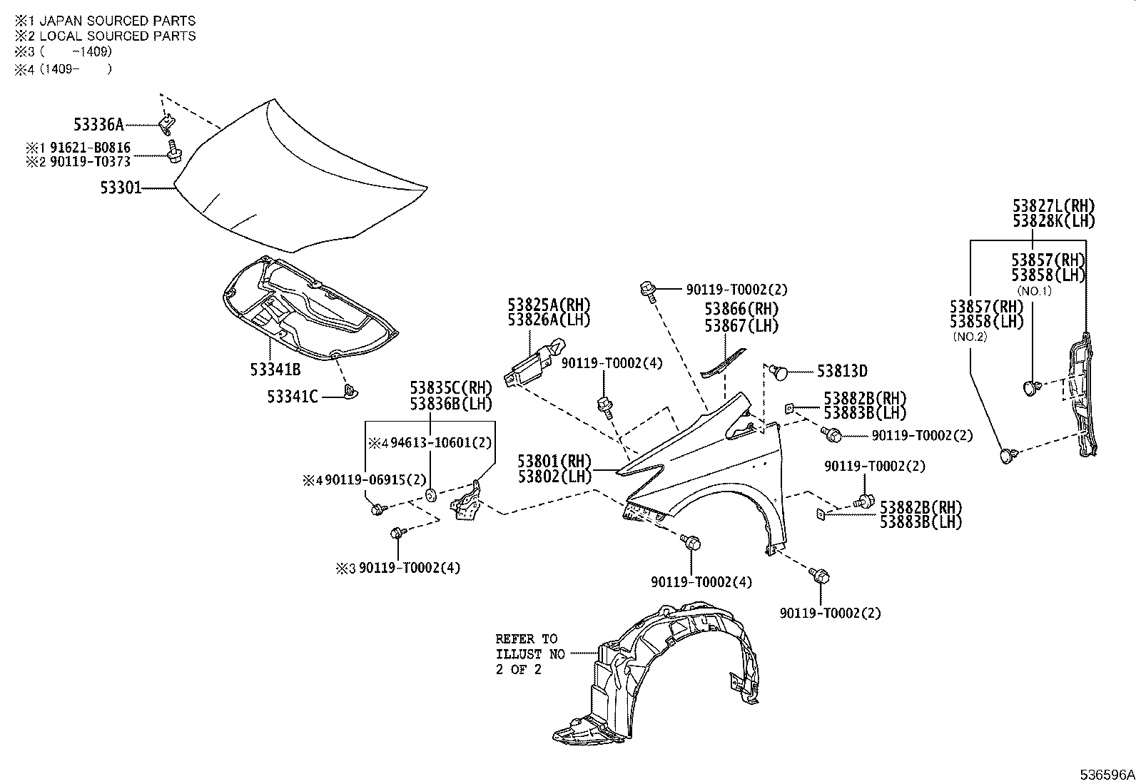 Exploded illustration 536596A