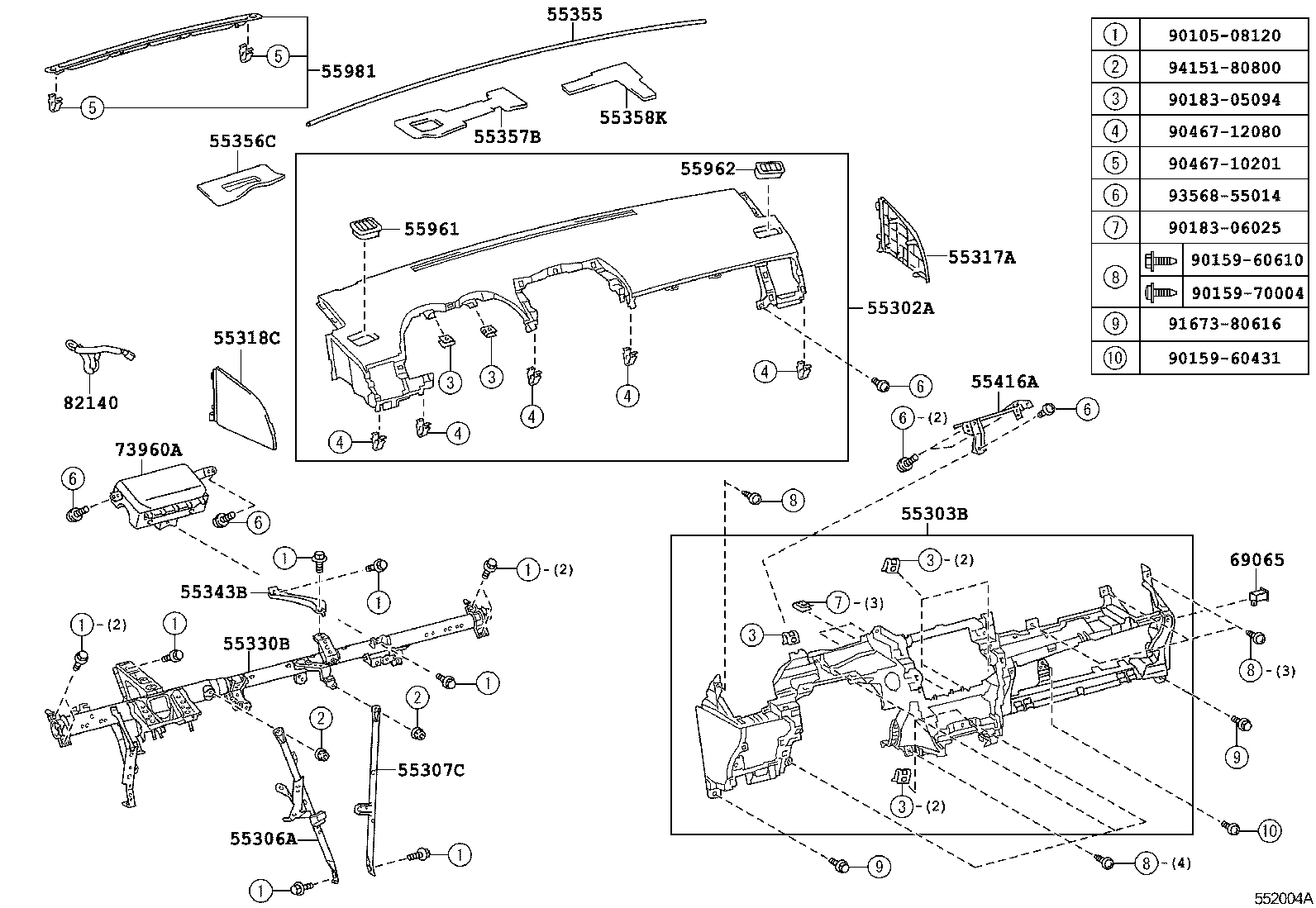 Exploded illustration 552004A
