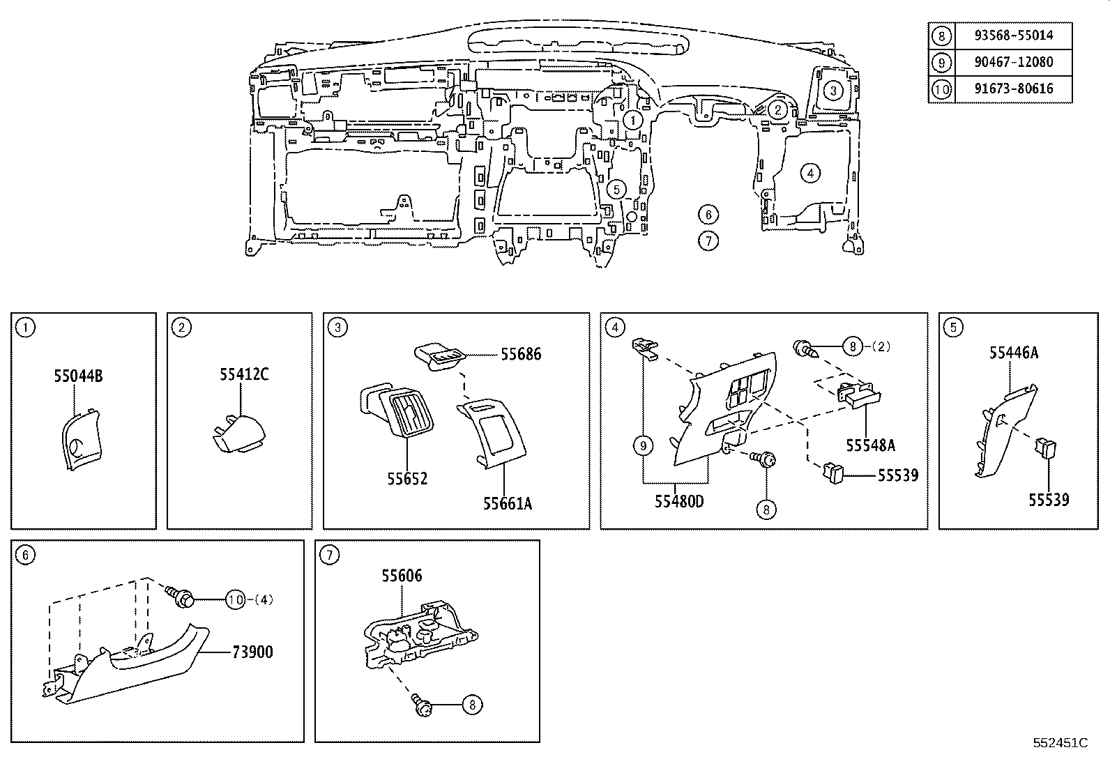 Exploded illustration 552451C