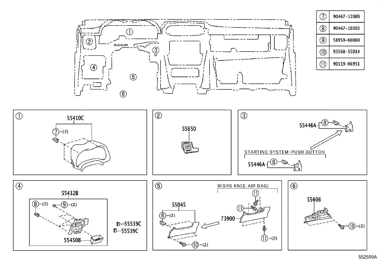 Exploded illustration 552509A