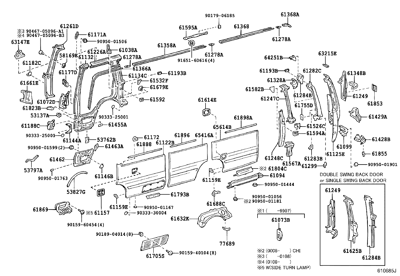 Exploded illustration 610685J