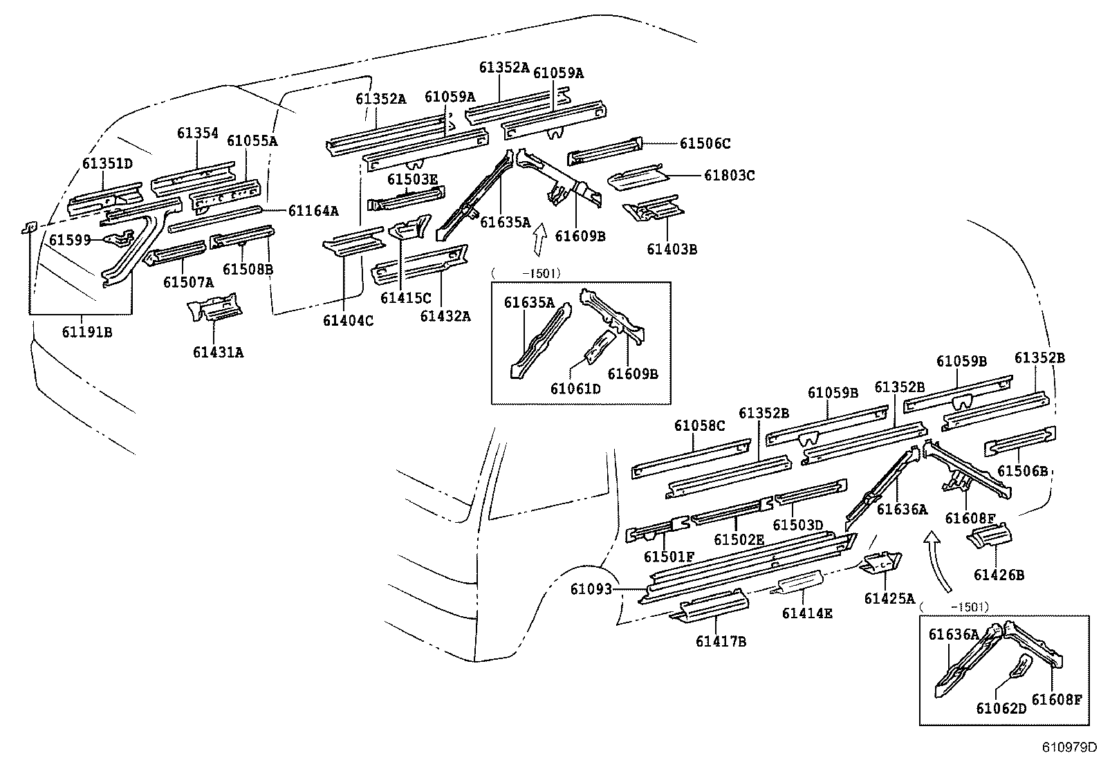 Exploded illustration 610979D