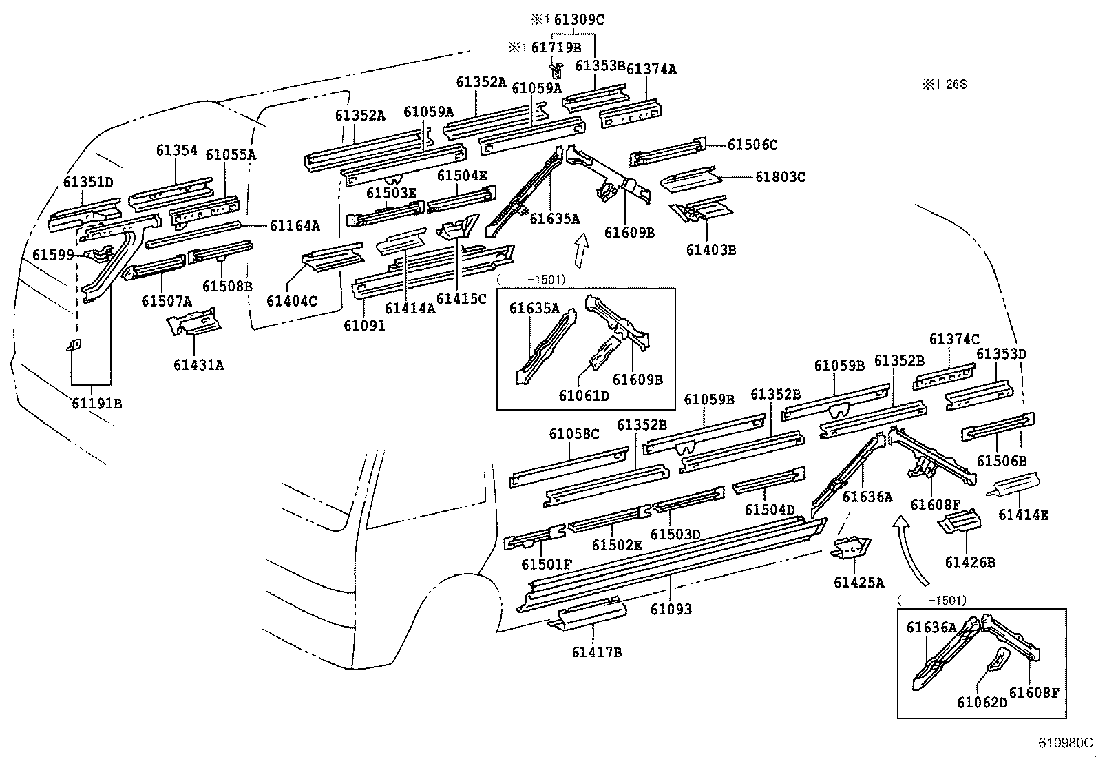 Exploded illustration 610980C