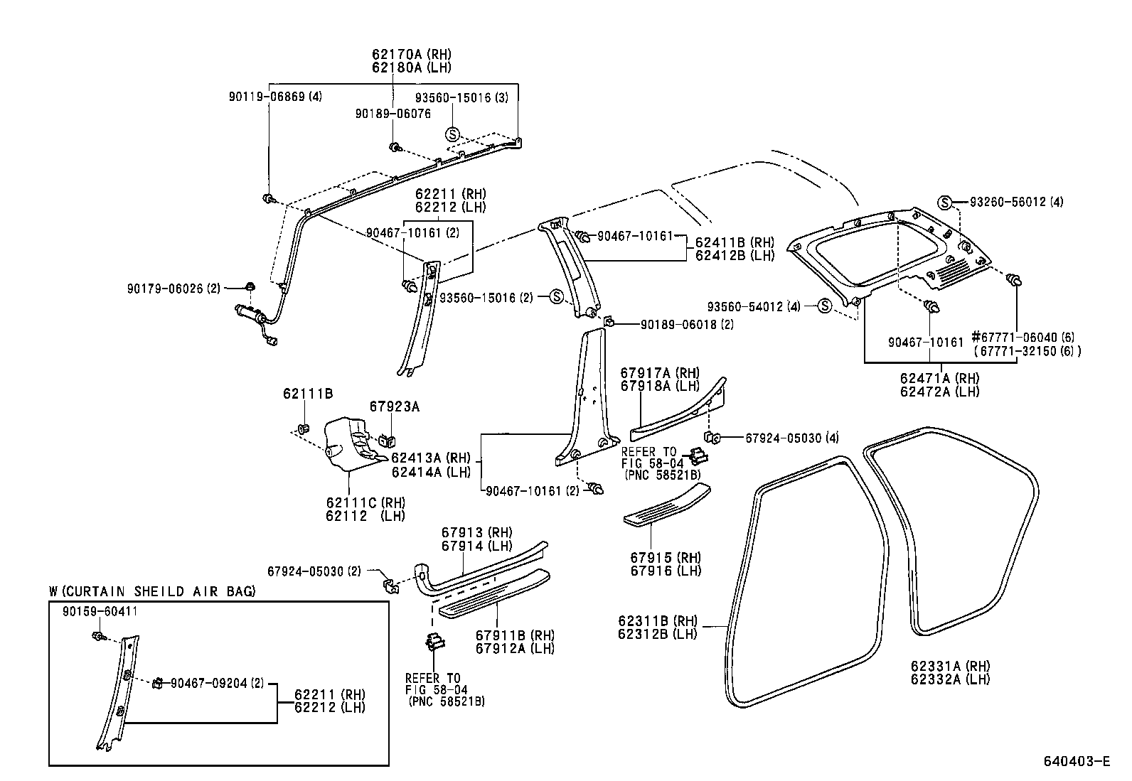 Exploded illustration 640403E