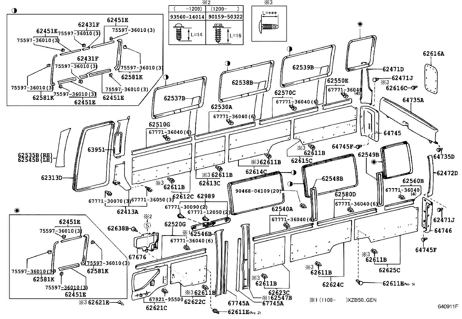 Exploded illustration 640911F