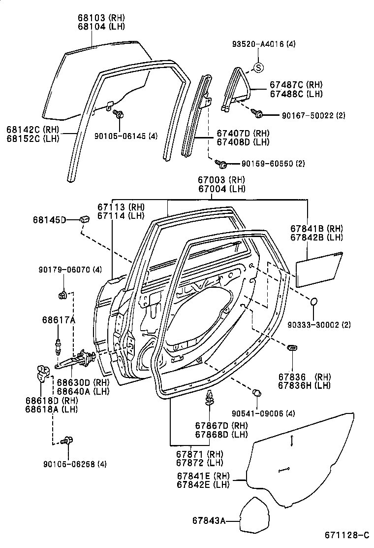 Exploded illustration 671128C