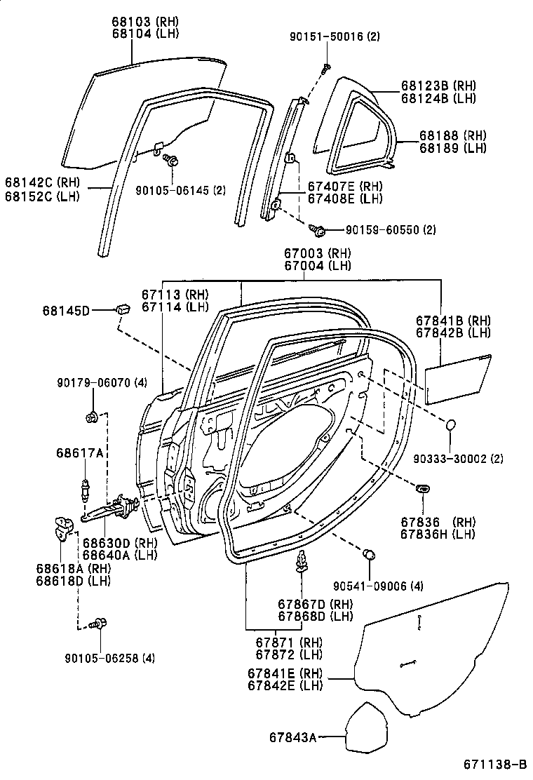 Exploded illustration 671138B