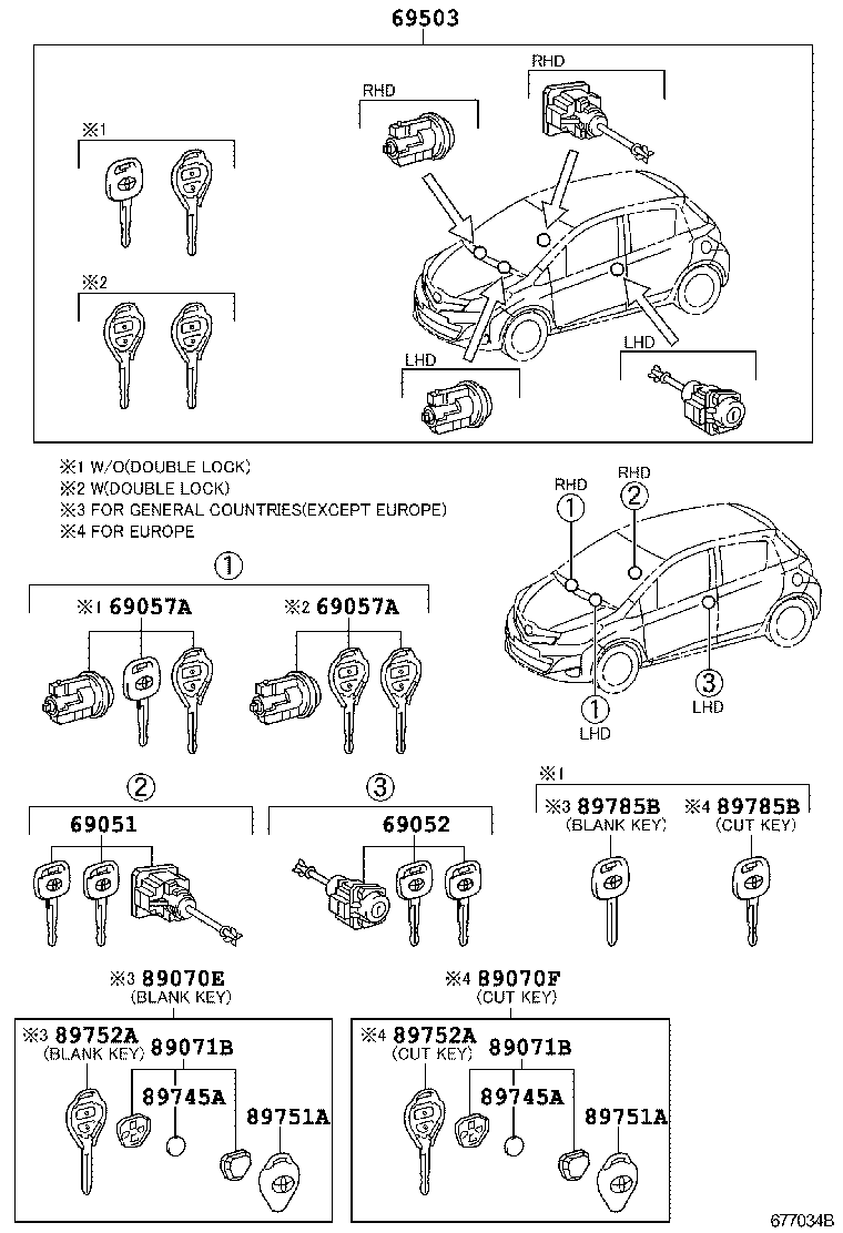 Exploded illustration 677034B