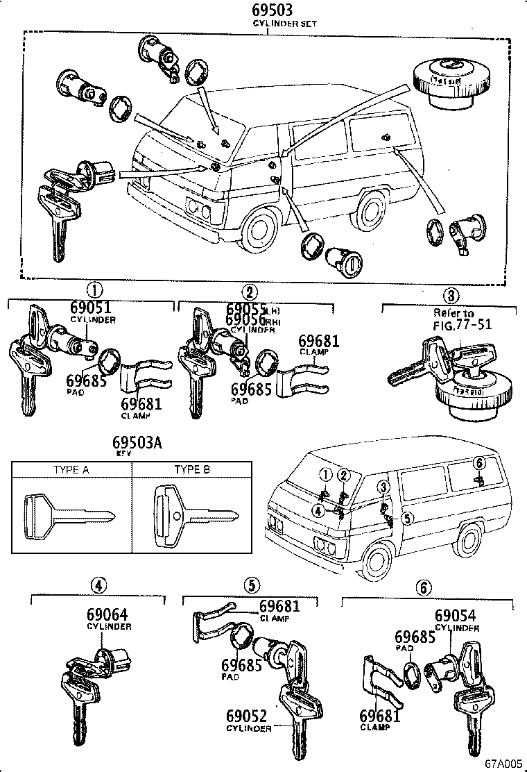 Exploded illustration 67A005