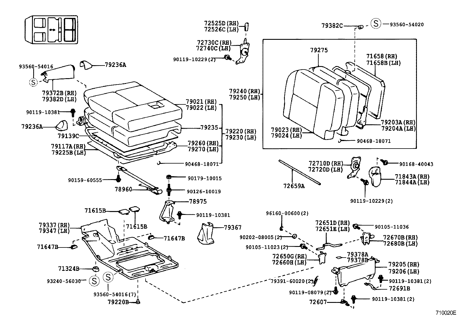 Exploded illustration 710020E