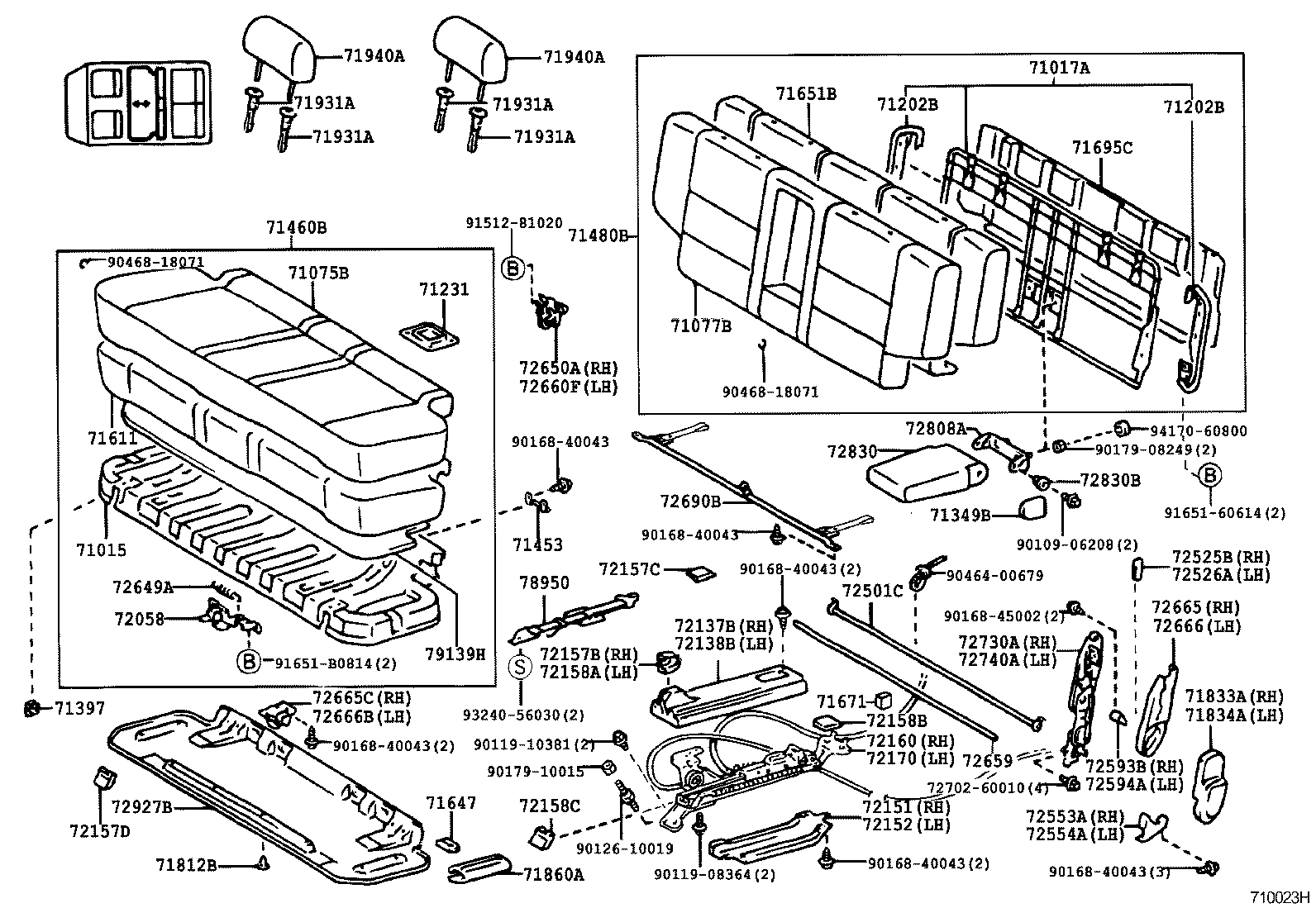 Exploded illustration 710023H