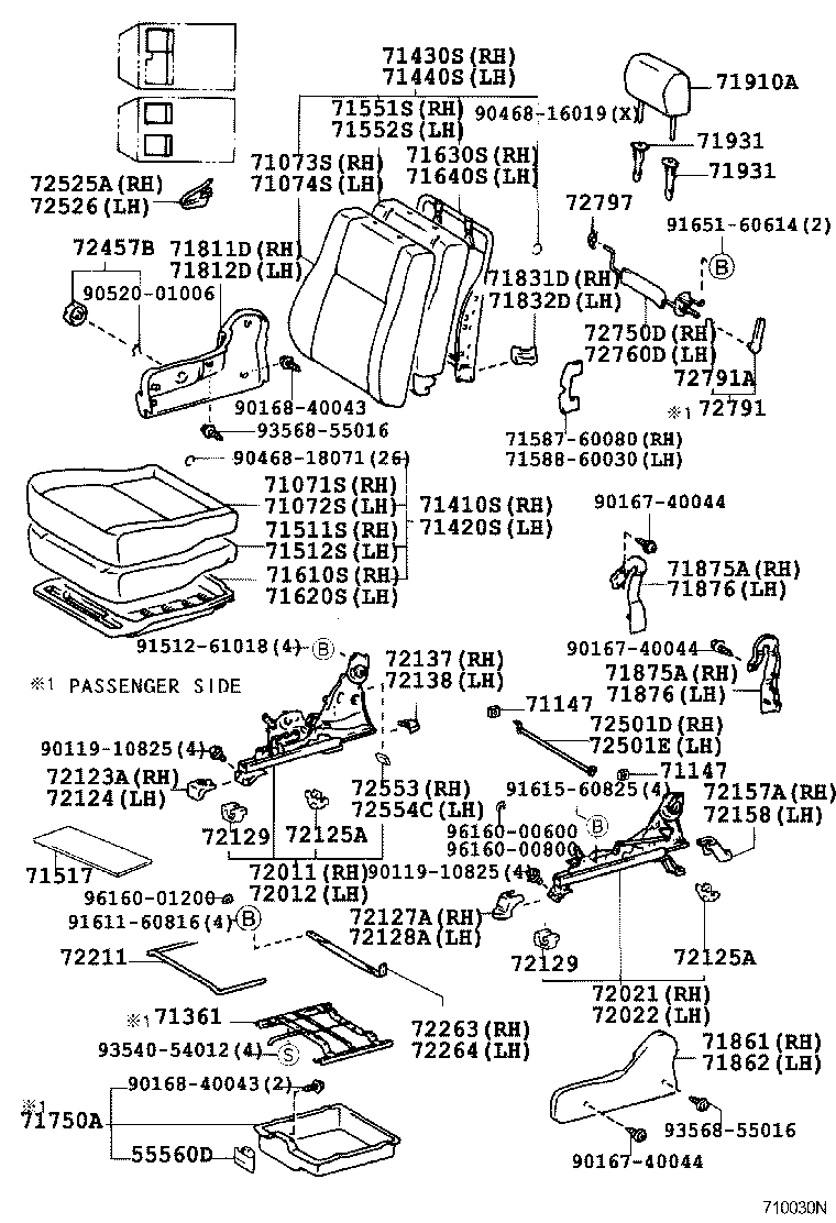 Exploded illustration 710030N
