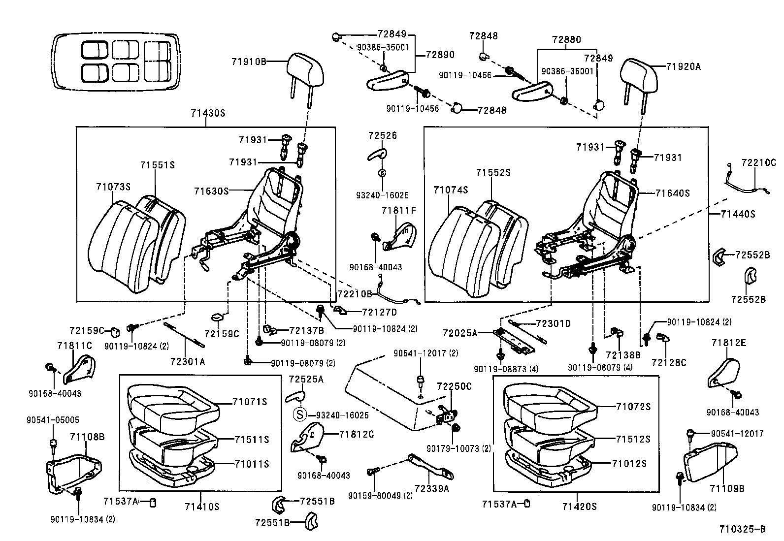 Exploded illustration 710325B
