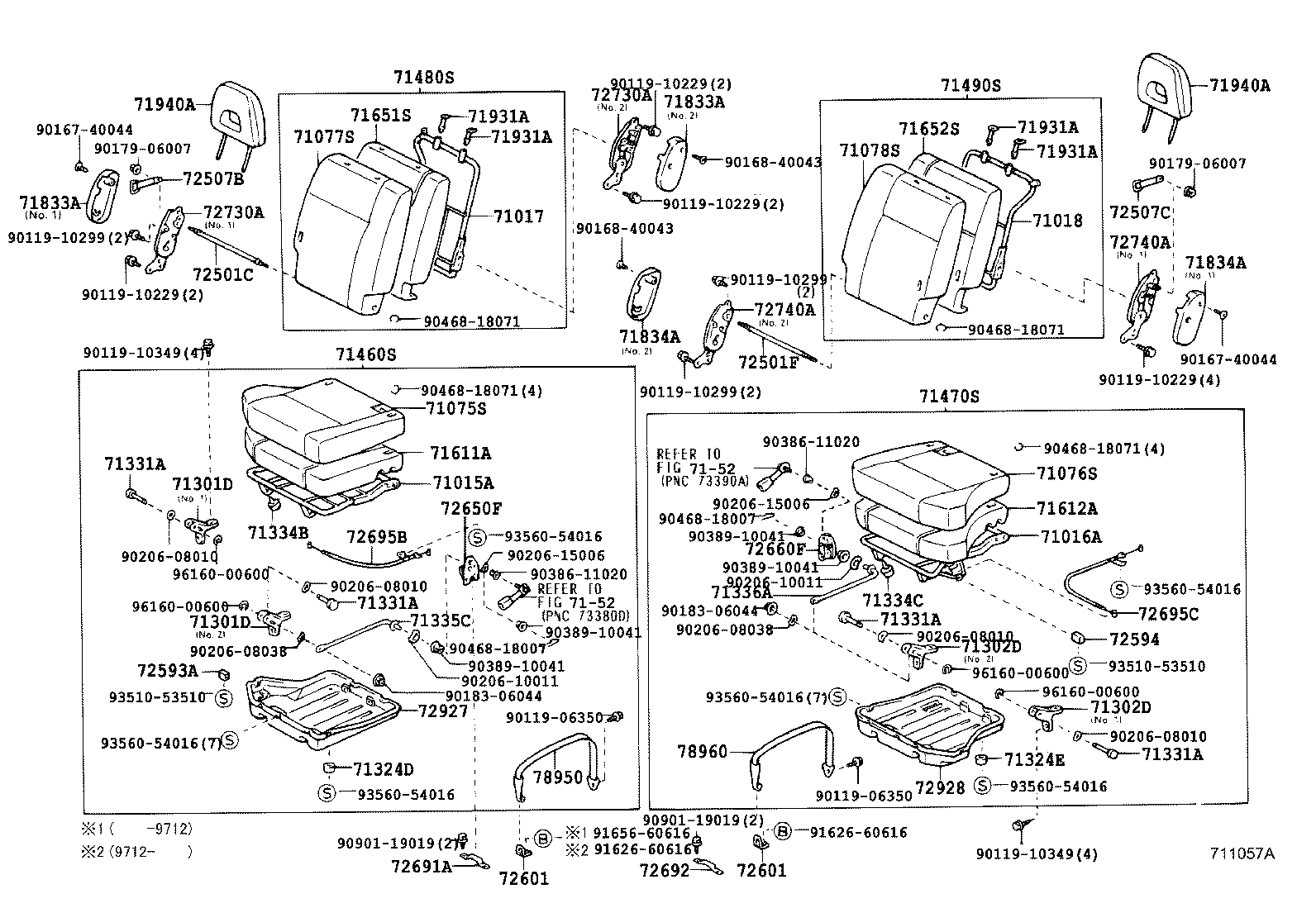 Exploded illustration 711057A