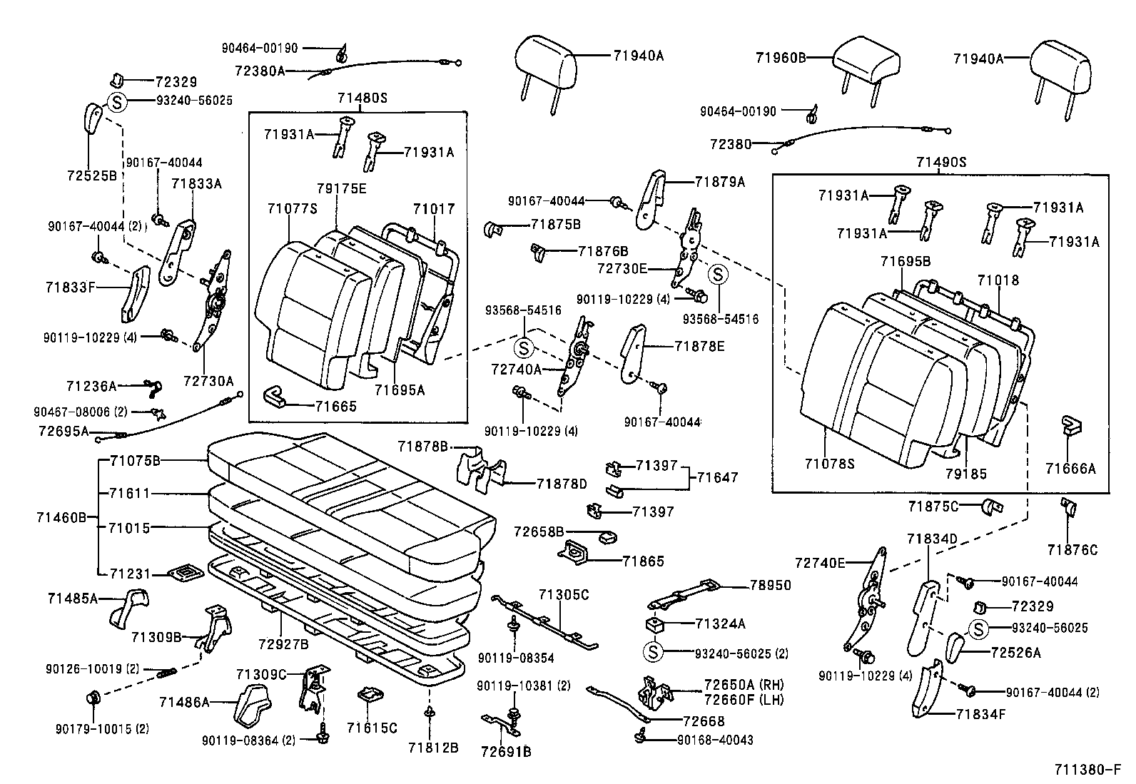 Exploded illustration 711380F