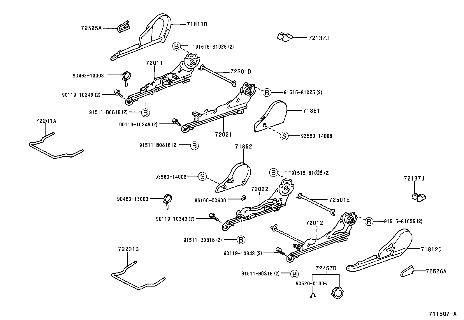 Exploded illustration 711507A