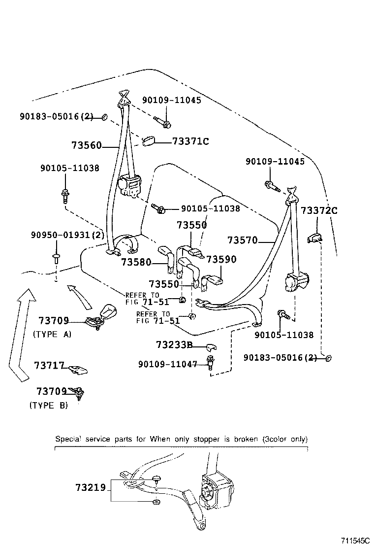 Exploded illustration 711545C