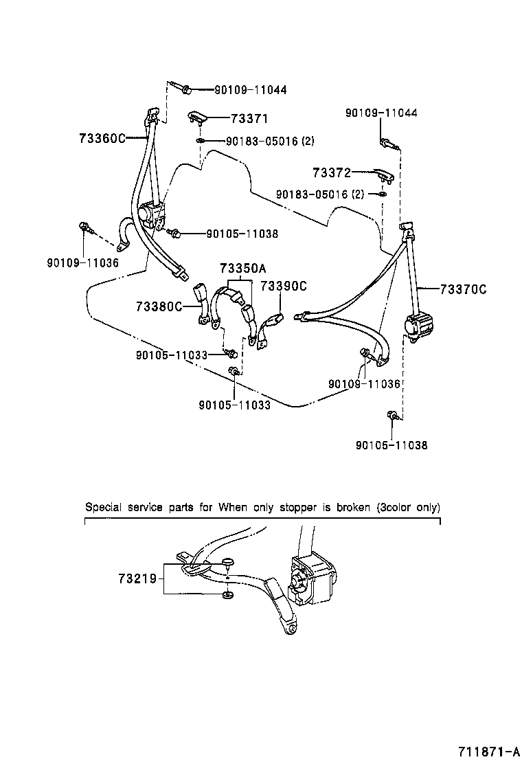 Exploded illustration 711871A