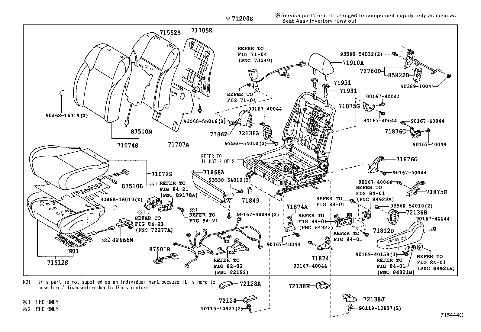 Exploded illustration 715444C