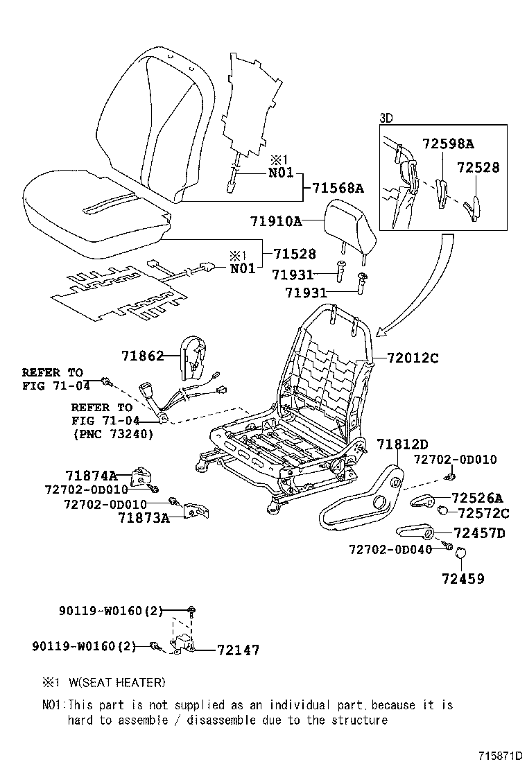 Exploded illustration 715871D
