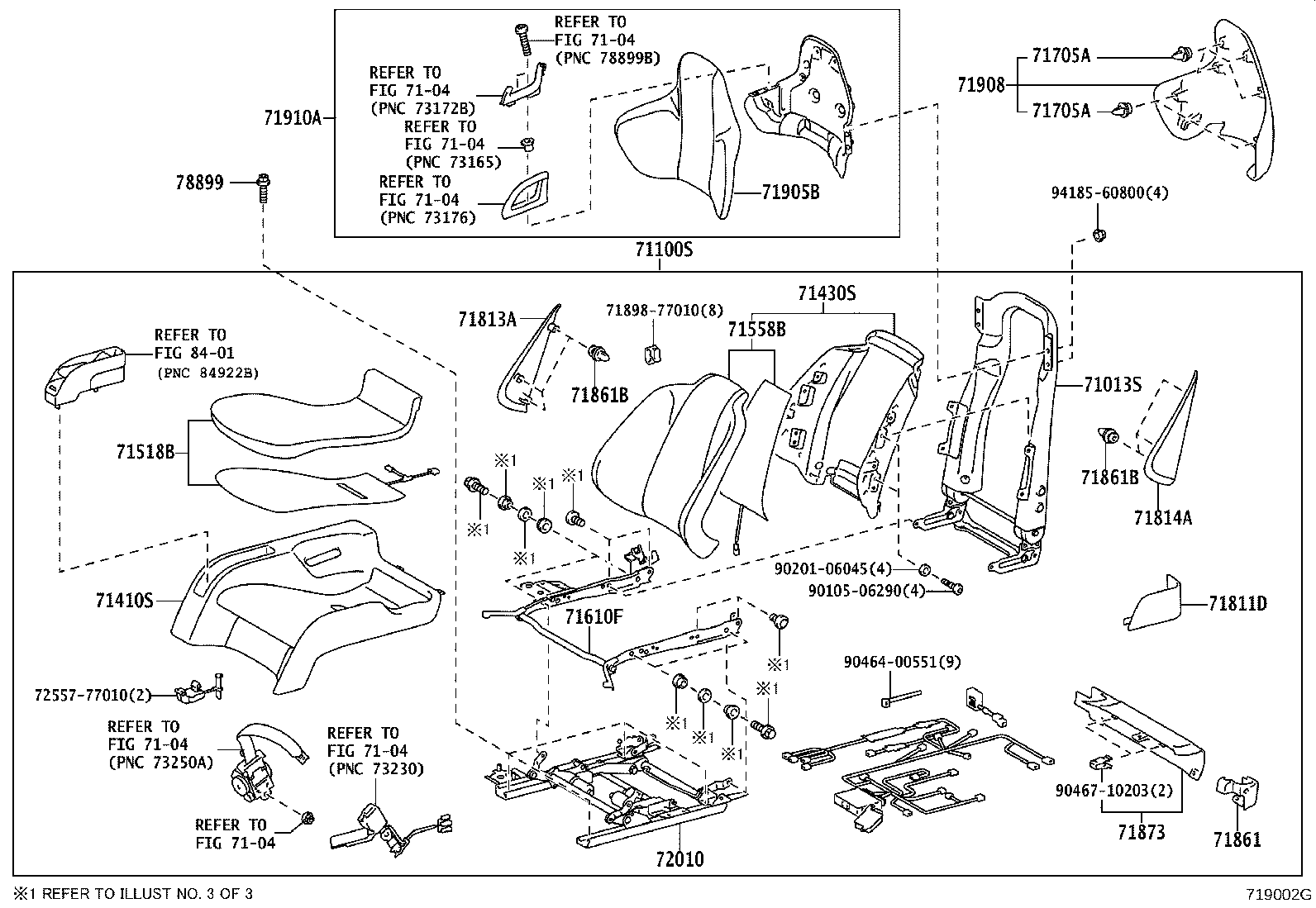 Exploded illustration 719002G