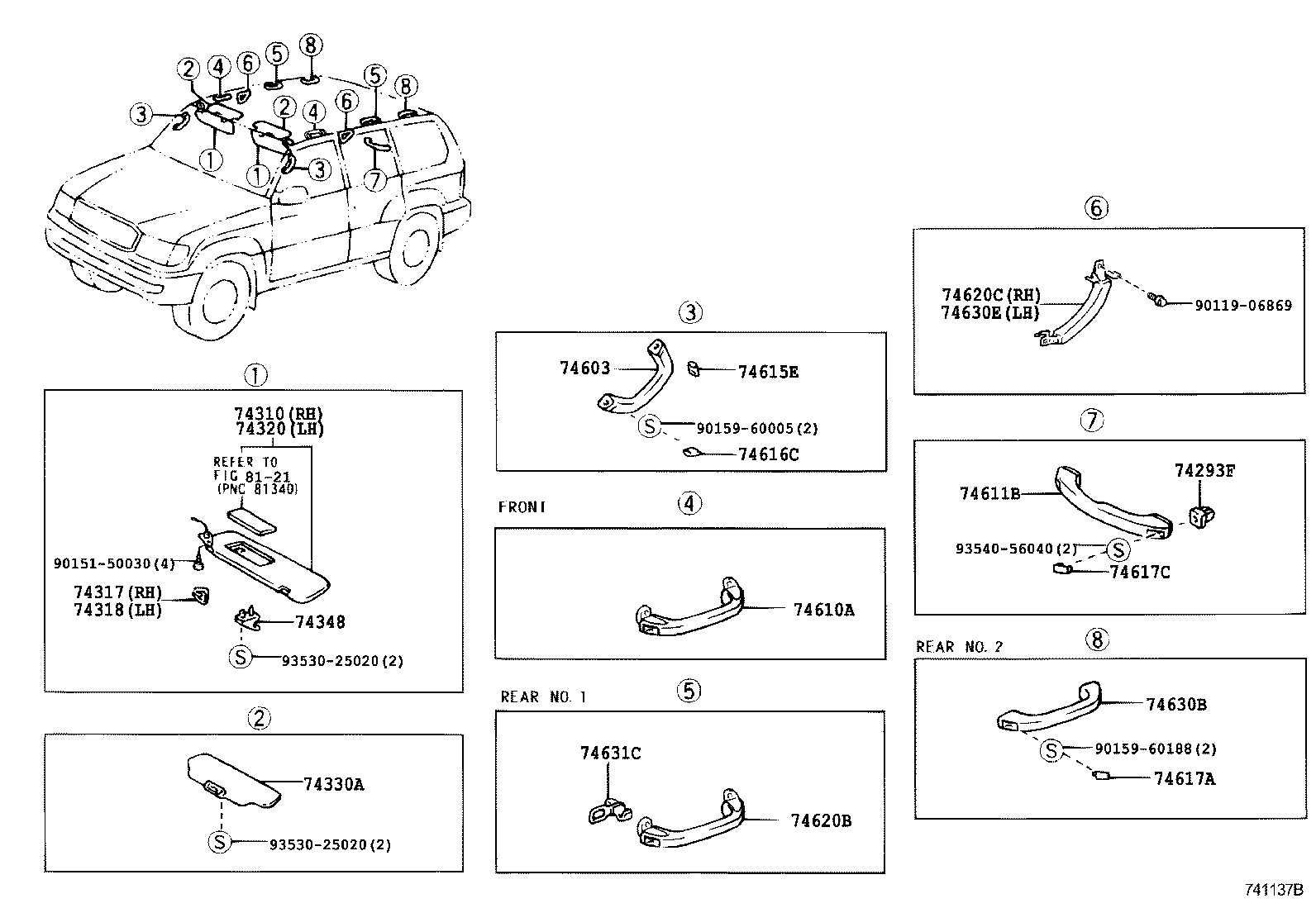 Exploded illustration 741137B