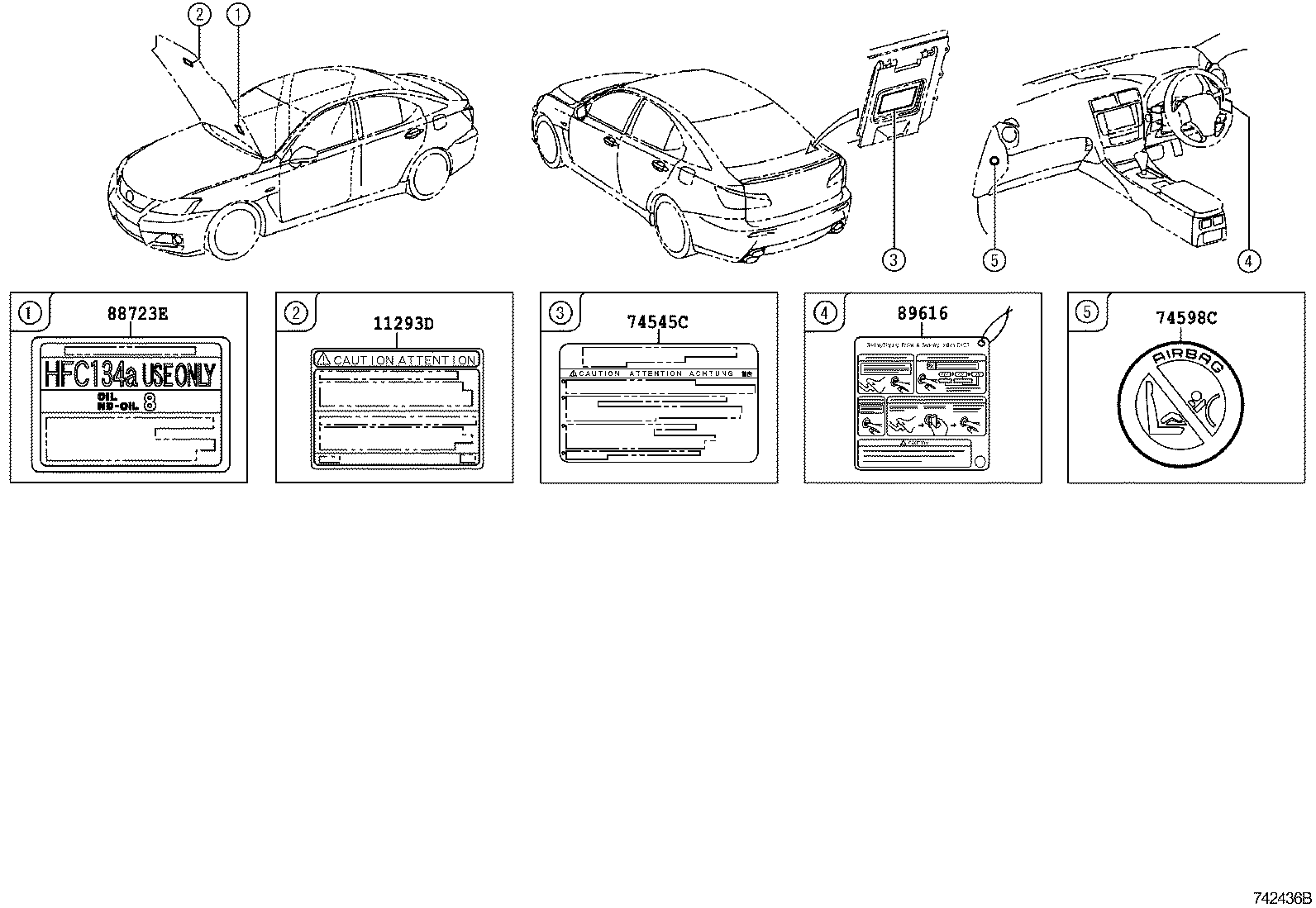 Exploded illustration 742436B