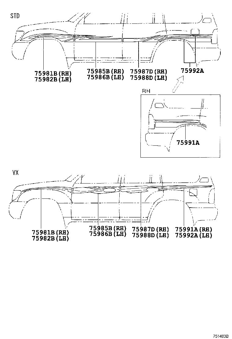 Exploded illustration 751483B