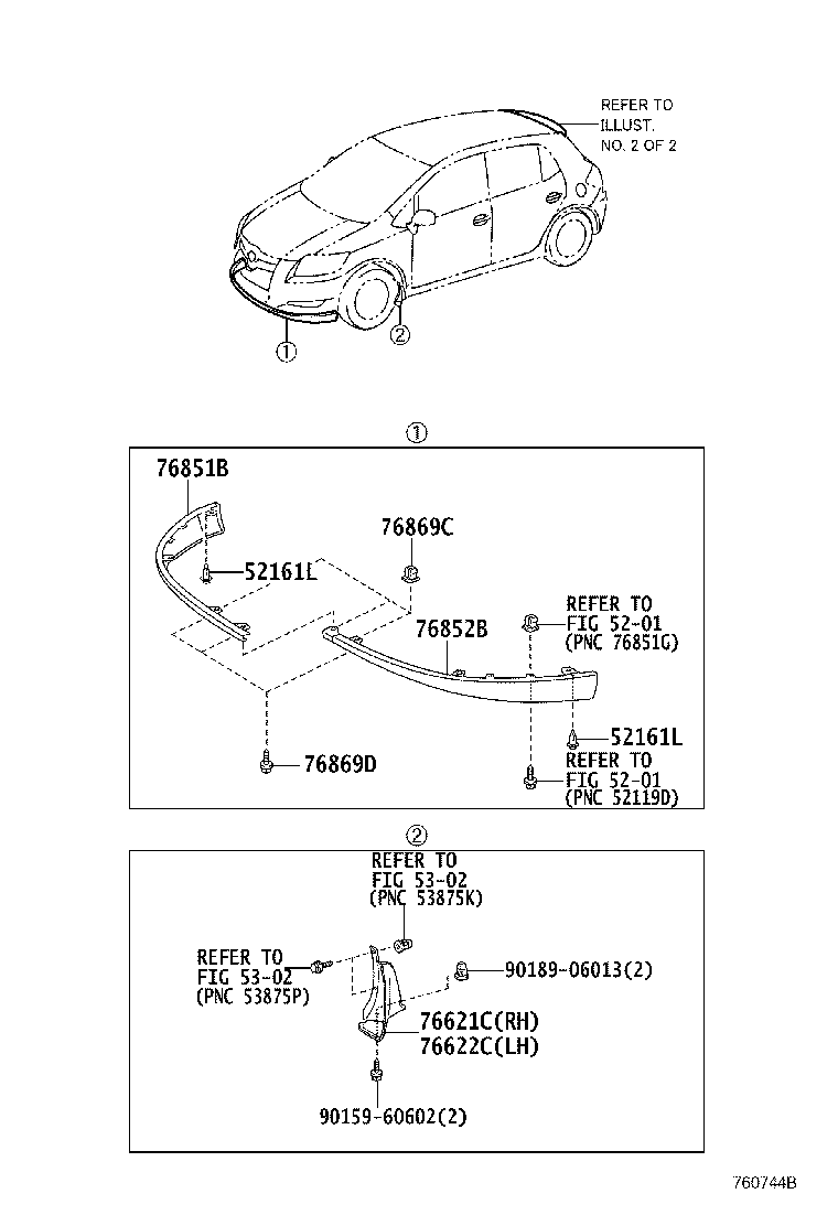 Exploded illustration 760744B
