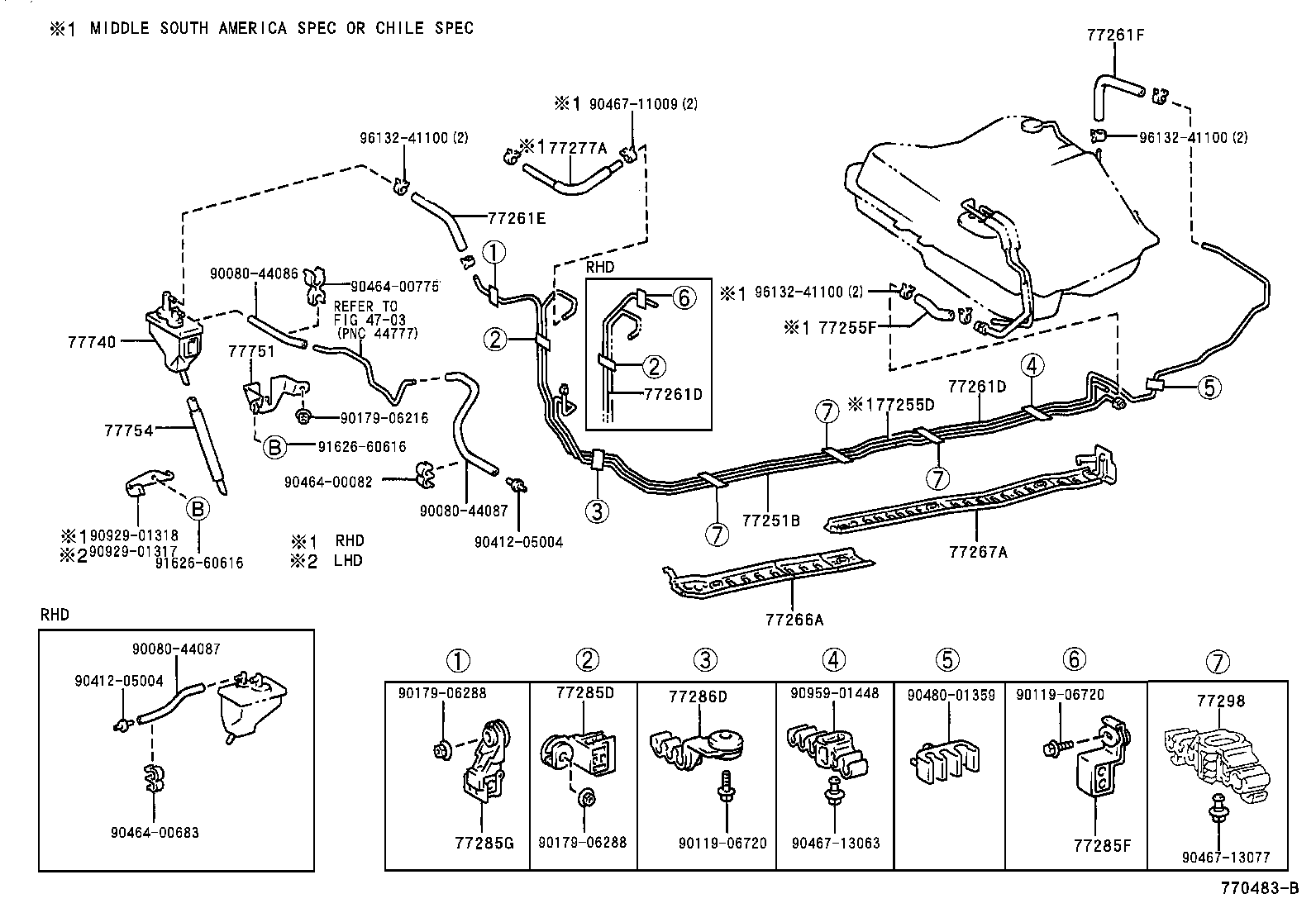 Exploded illustration 770483B