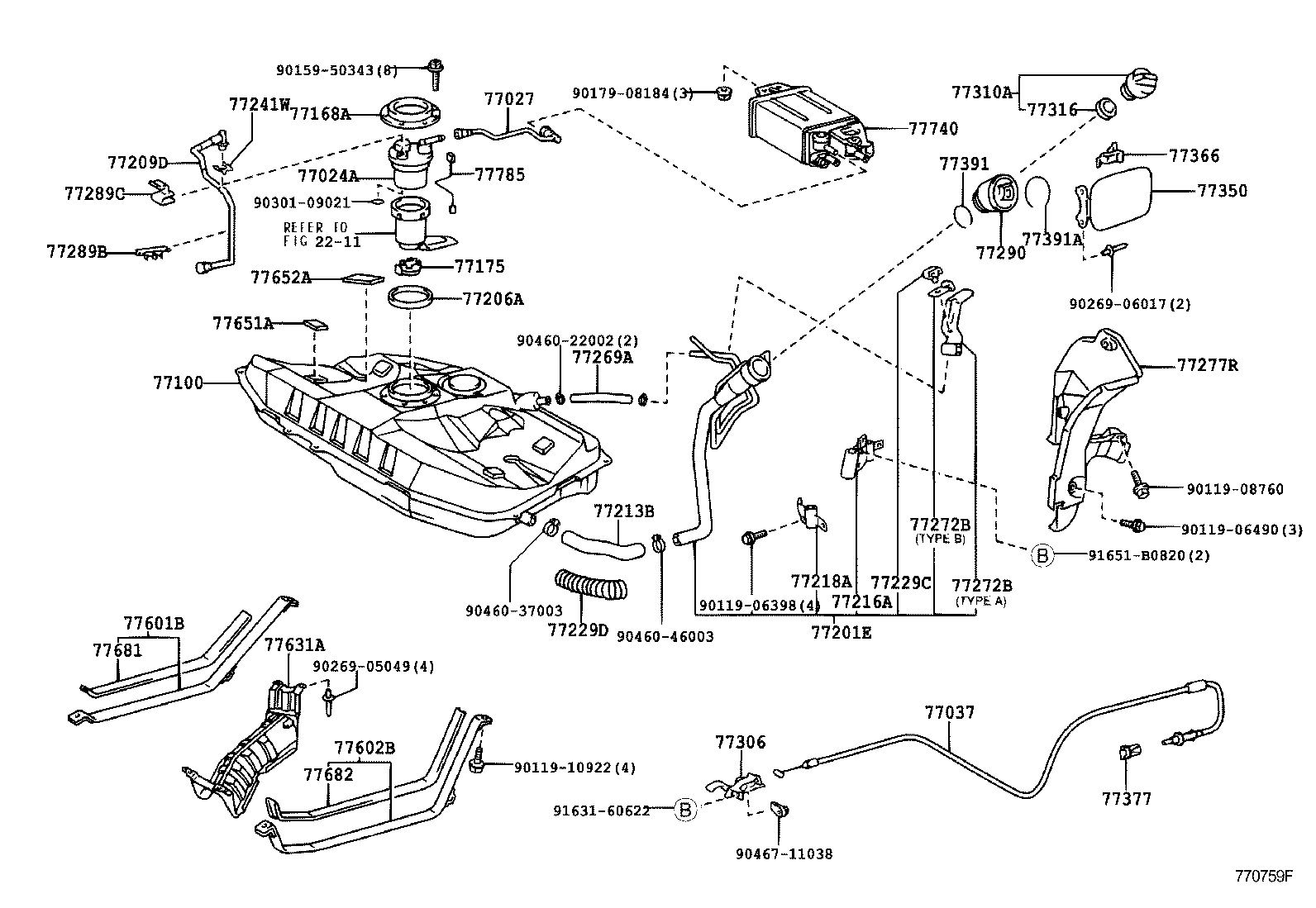 Exploded illustration 770759F