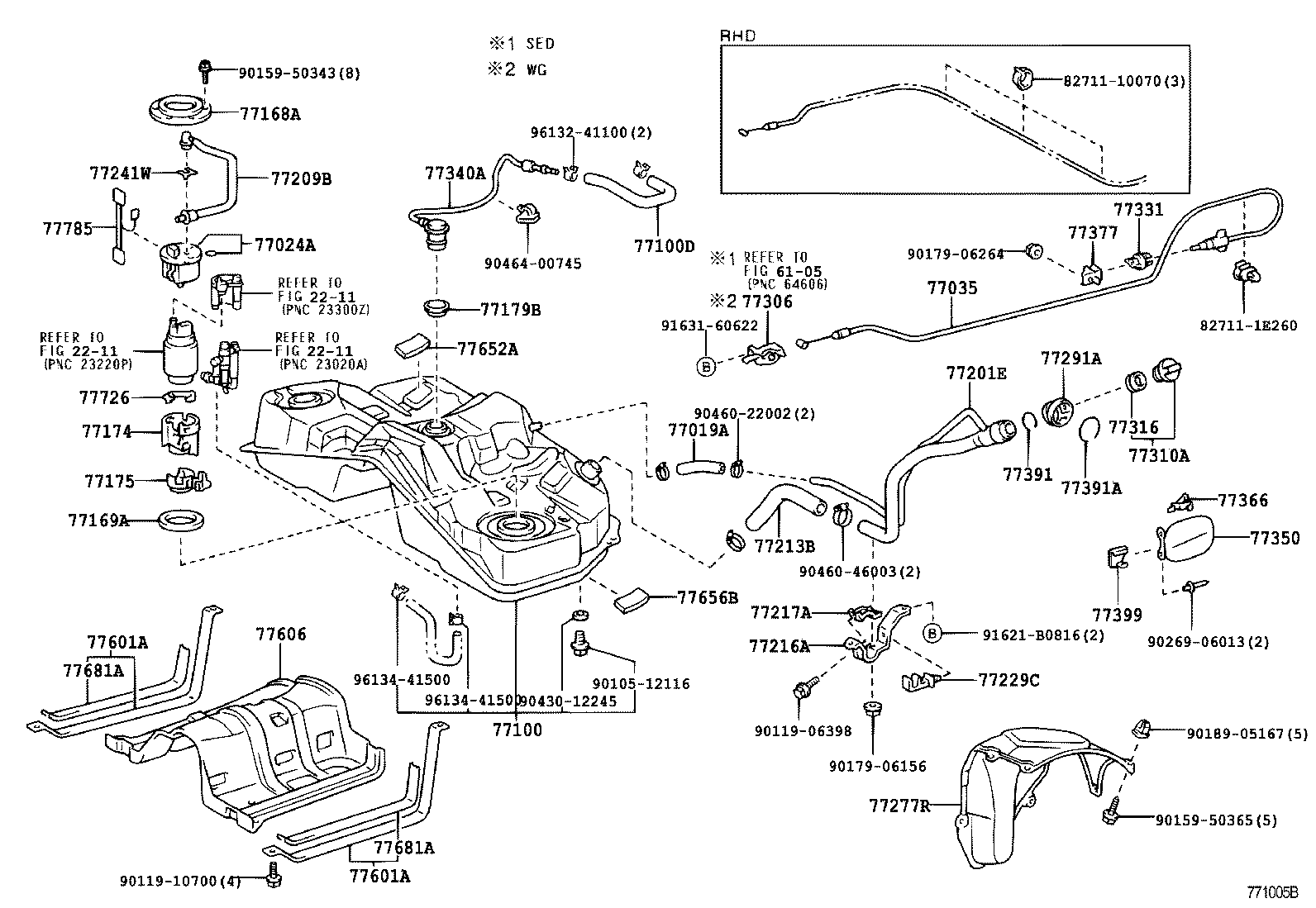 Exploded illustration 771005B