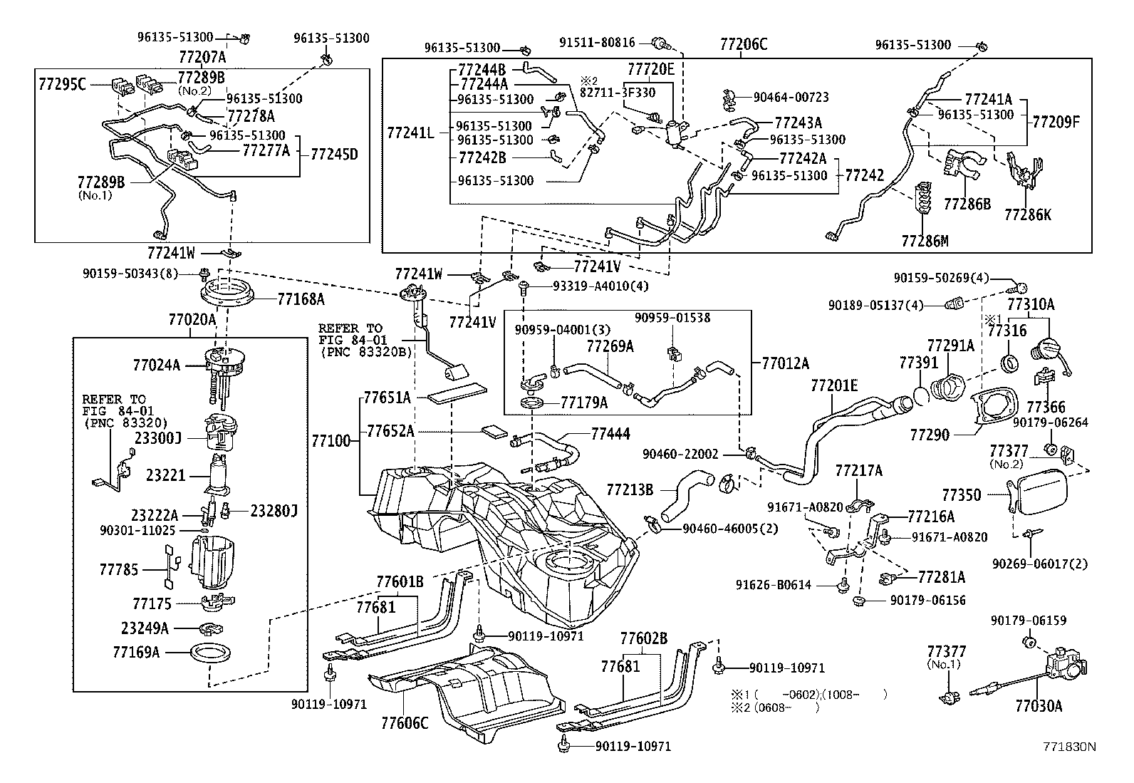 Exploded illustration 771830N