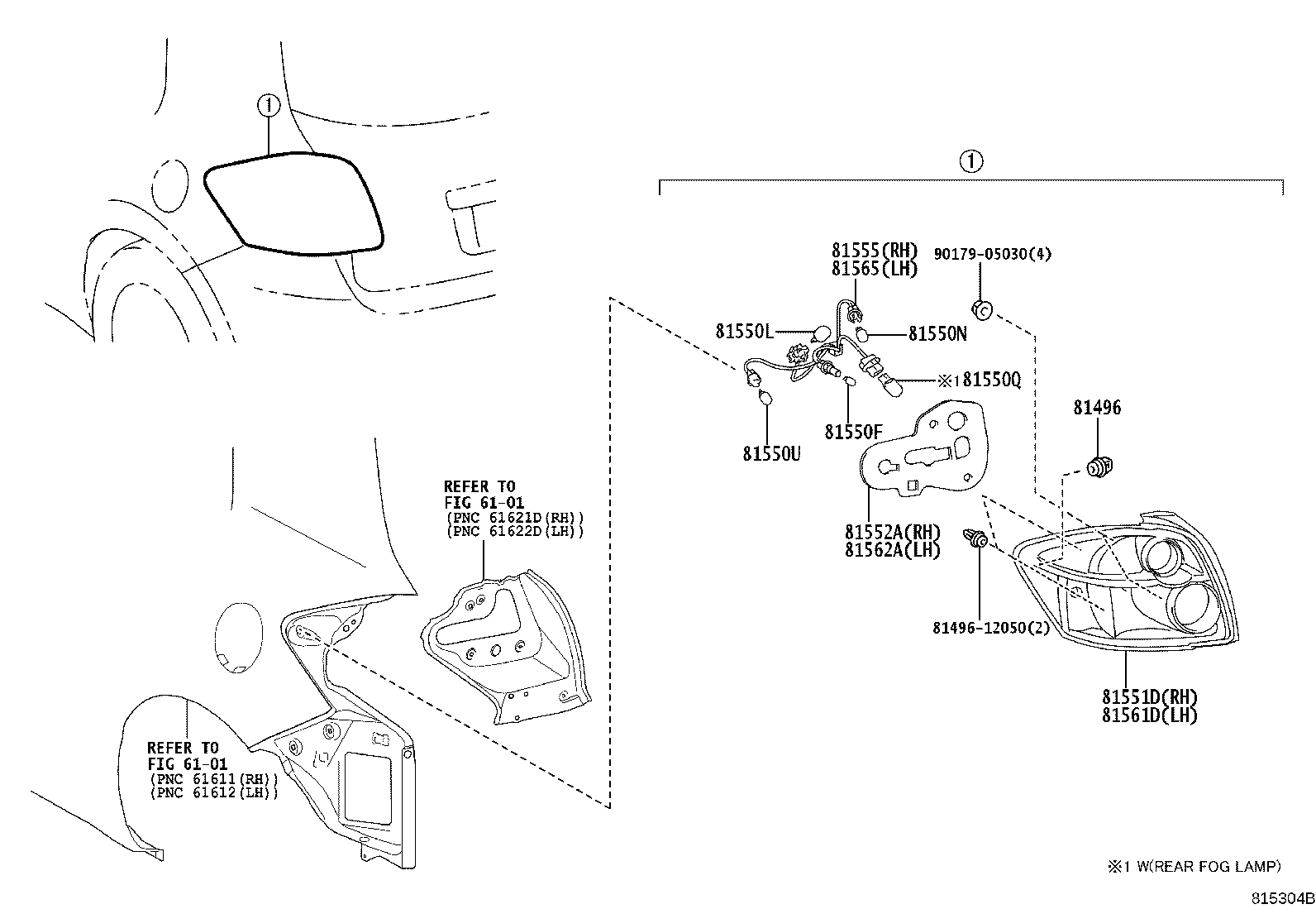 Exploded illustration 815304B