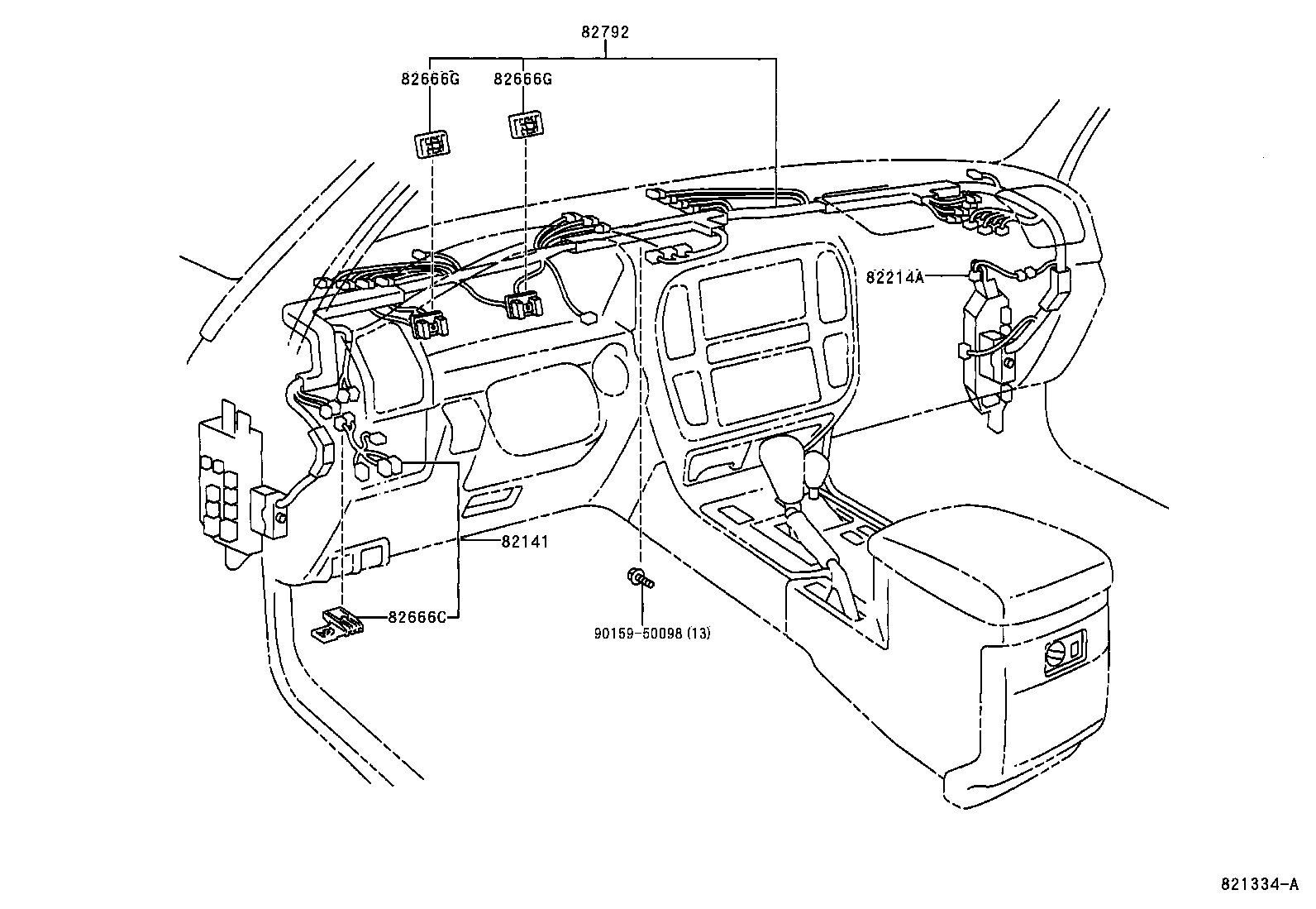 Exploded illustration 821334A