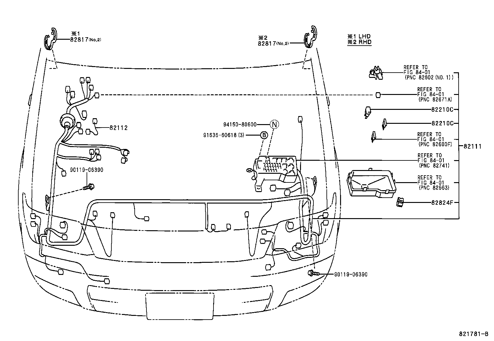 Exploded illustration 821781B
