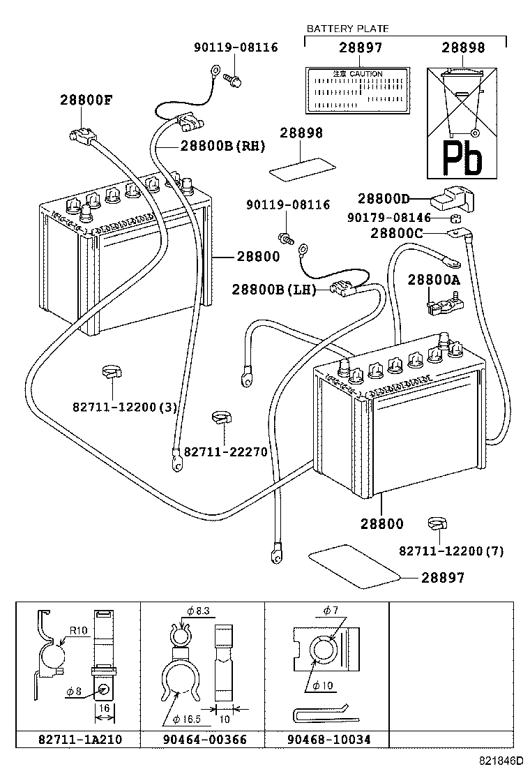 Exploded illustration 821846D