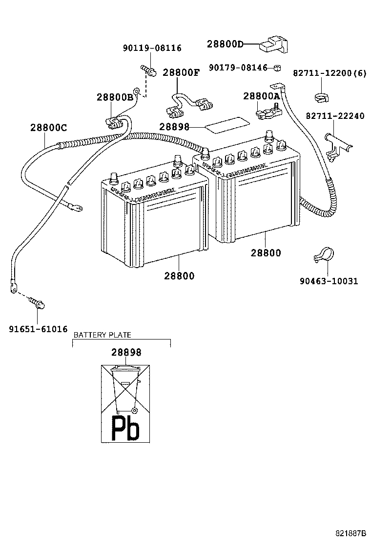 Exploded illustration 821887B