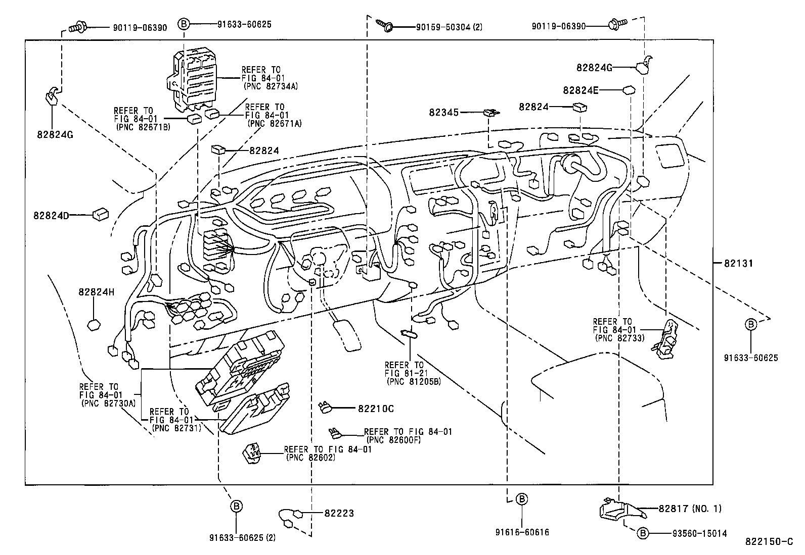 Exploded illustration 822150C