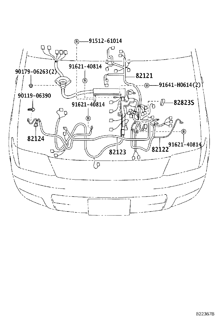 Exploded illustration 822367B