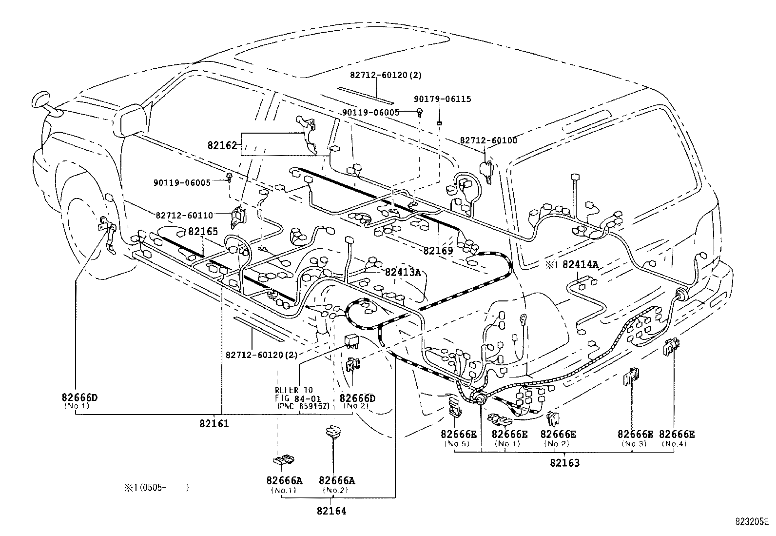 Exploded illustration 823205E