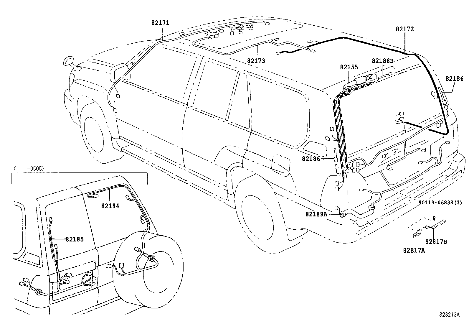 Exploded illustration 823213A