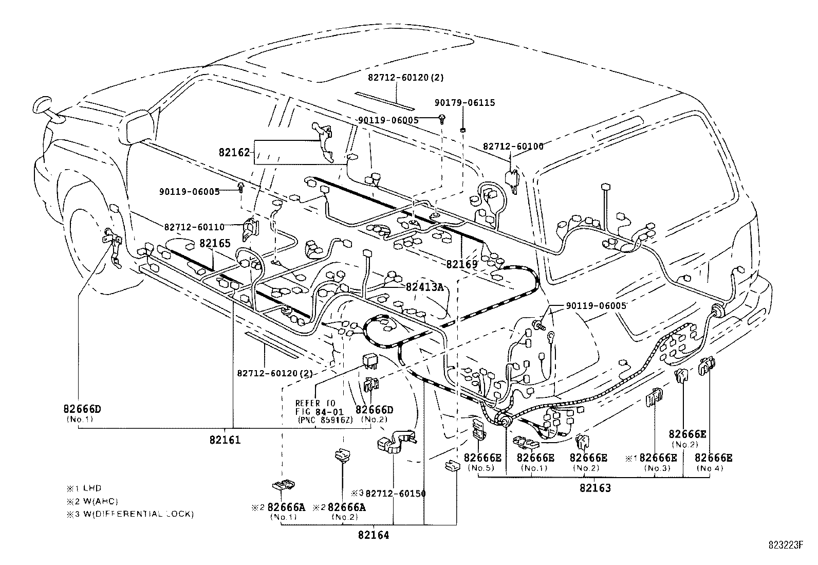 Exploded illustration 823223F