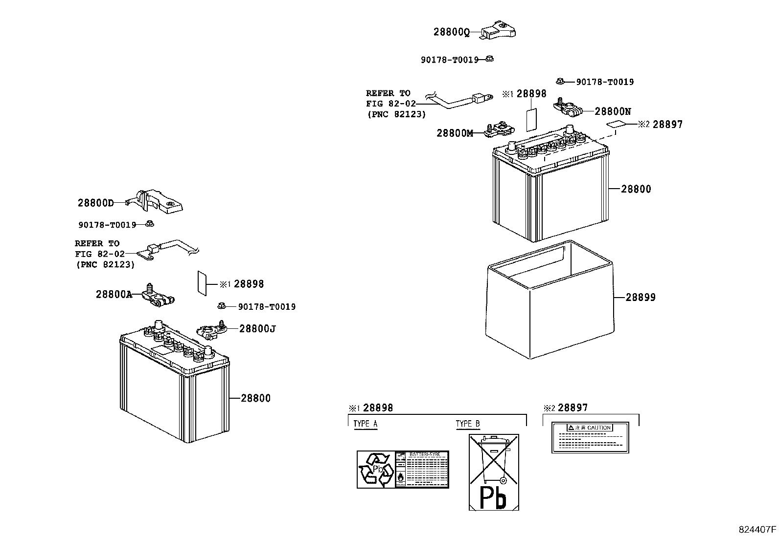 Exploded illustration 824407F