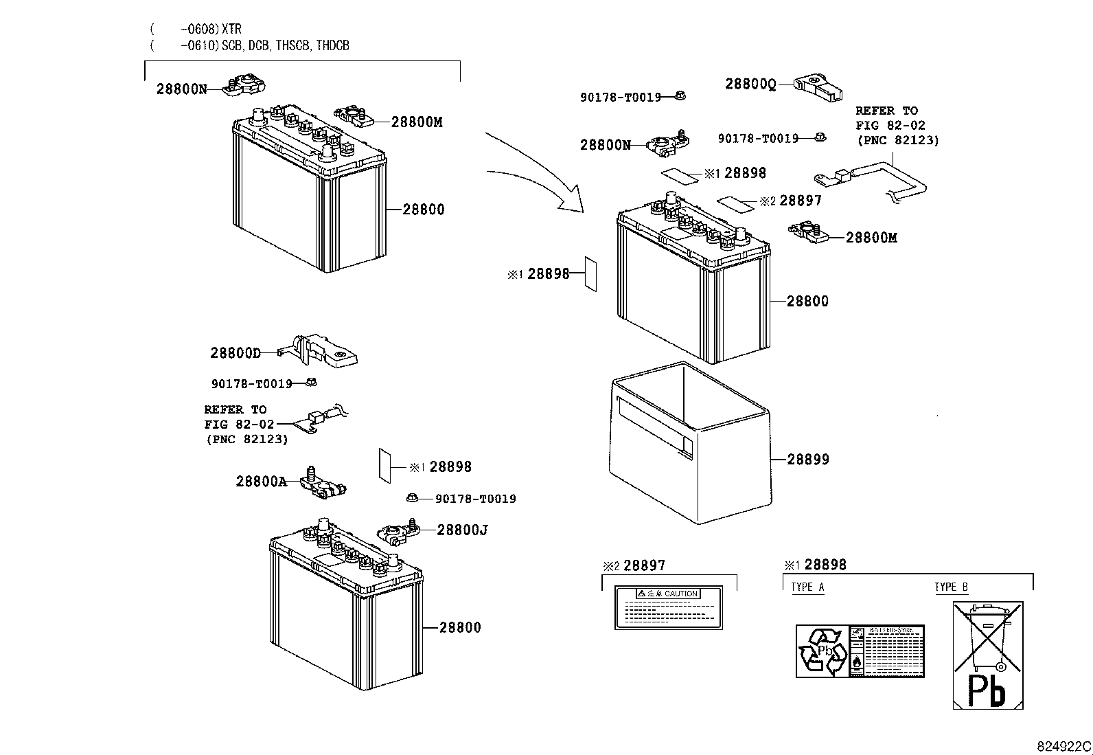 Exploded illustration 824922C