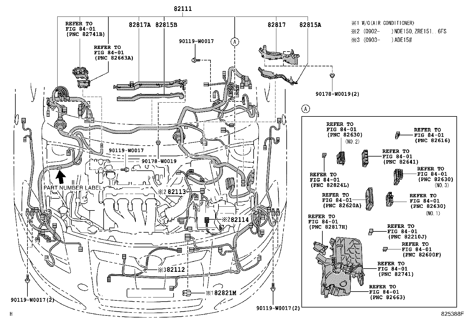 Exploded illustration 825388F