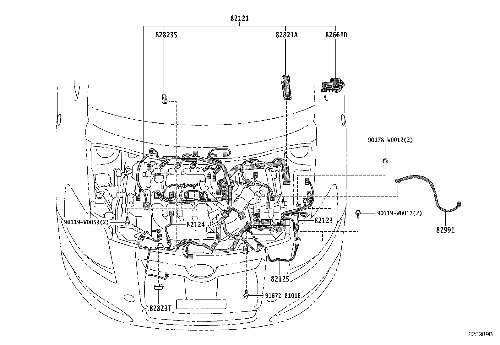 Exploded illustration 825389B