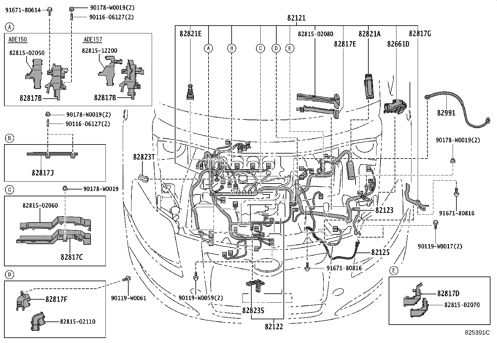 Exploded illustration 825391C